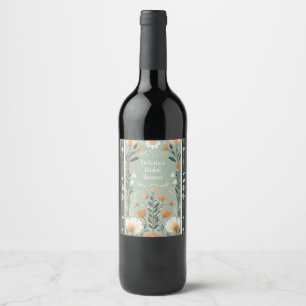 Étiquette Pour Bouteilles De Vin Floral finlandais