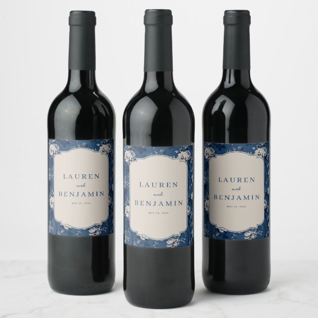 Étiquette Pour Bouteilles De Vin Flourish & Fête Wedding (Bouteilles)