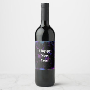 Étiquette Pour Bouteilles De Vin Flux de Bulle Cosmique Personnalisé