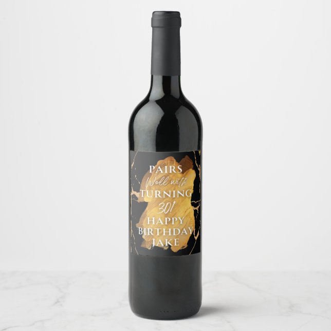 Étiquette Pour Bouteilles De Vin Food and Beverage Label Set (Devant)