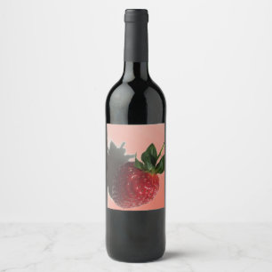 Étiquette Pour Bouteilles De Vin fraise sucrée