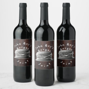 Étiquette Pour Bouteilles De Vin Fun Rustique BBQ Farmhouse Party