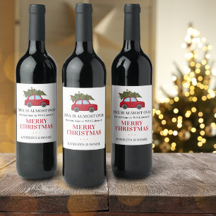 Étiquette Pour Bouteilles De Vin Funny 2022 Est Presque Sur La Verdure Nom Vacances