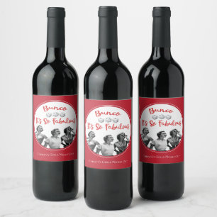 Étiquette Pour Bouteilles De Vin Funny Bunco Joueur Dice
