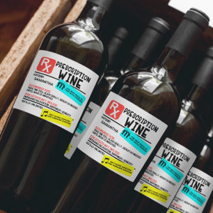 Étiquette Pour Bouteilles De Vin Funny Étiquette d'avertissement de vin d'ordonnanc