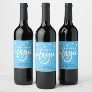 Étiquette Pour Bouteilles De Vin Funny Hanoukka Magic Cadeaux clients voisins et