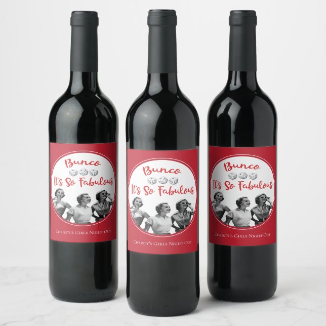 Étiquette Pour Bouteilles De Vin Funny Joueur Bunco Dice Partie (Bouteilles)