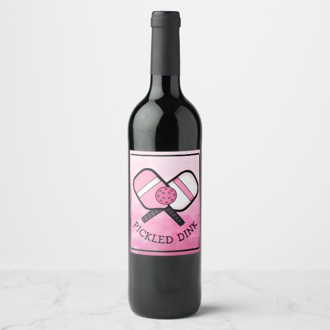 Étiquette Pour Bouteilles De Vin Funny Pickleball Pun (Devant)