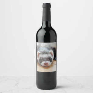 Étiquette Pour Bouteilles De Vin Furet mignon de sable