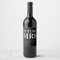 Futur Mme Mariage noir personnalisé