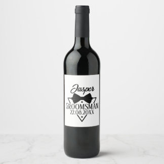 Étiquette Pour Bouteilles De Vin Garçon d'honneur personnalisé