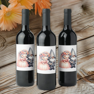 Étiquette Pour Bouteilles De Vin Garden Gnome Mariée Salle Fairytale Rustique Maria