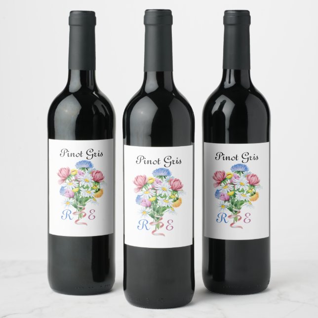 Étiquette Pour Bouteilles De Vin Garden Spring Wedding (Bouteilles)