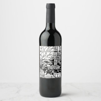 Étiquette Pour Bouteilles De Vin Garden Stained Glass 