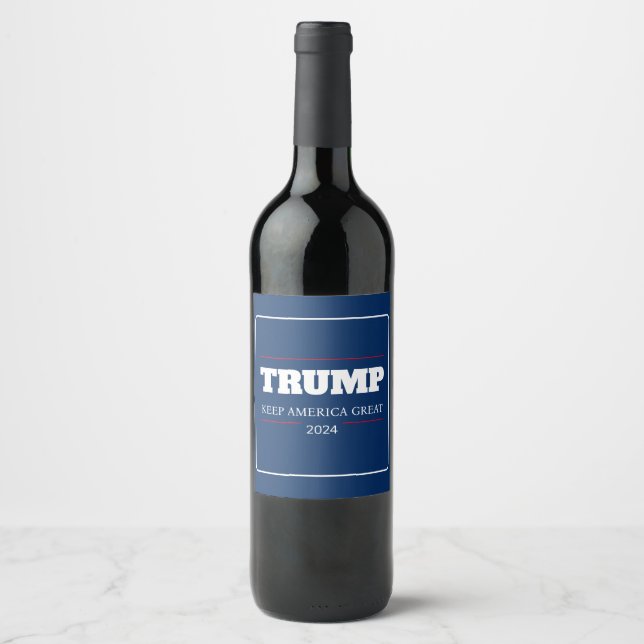 Étiquette Pour Bouteilles De Vin Garder l'Amérique grand vote 2024 (Devant)