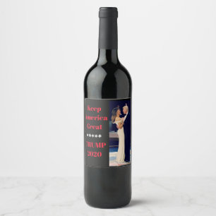 Étiquette Pour Bouteilles De Vin Gardons l'Amérique Grande Trump 2020