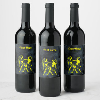 Étiquette Pour Bouteilles De Vin Gemini