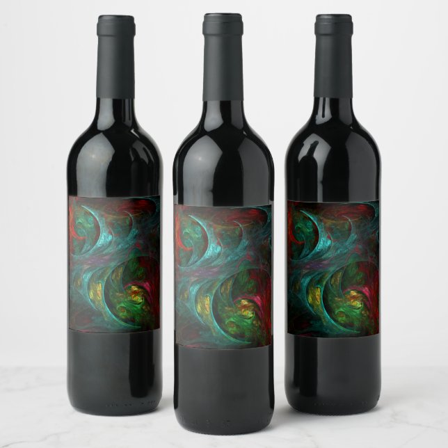 Étiquette Pour Bouteilles De Vin Genesis Nova Art Abstrait (Bouteilles)