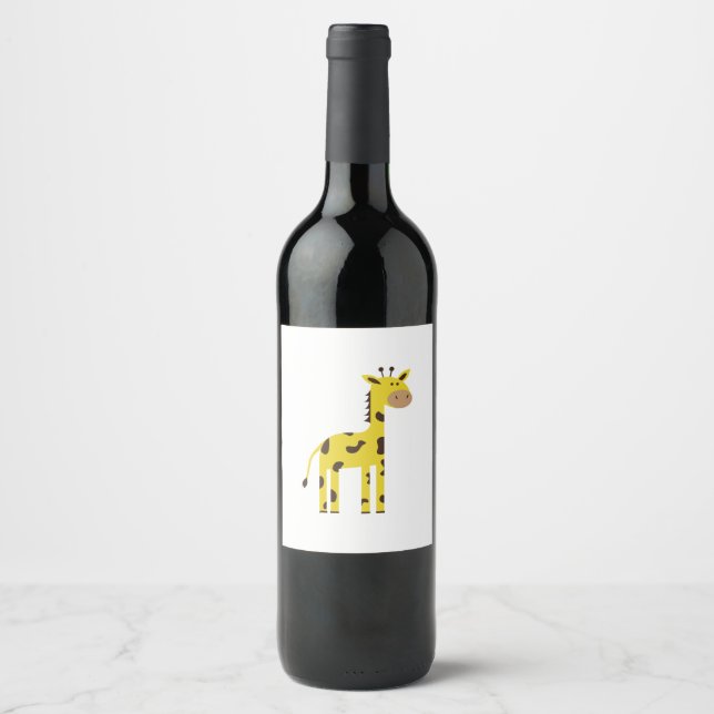 Étiquette Pour Bouteilles De Vin Giraffe (Devant)