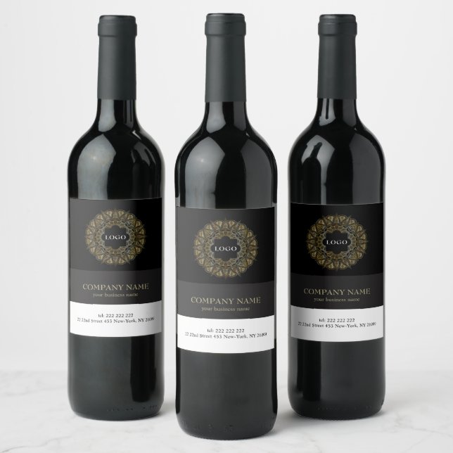 Étiquette Pour Bouteilles De Vin Golden Mandala (Bouteilles)