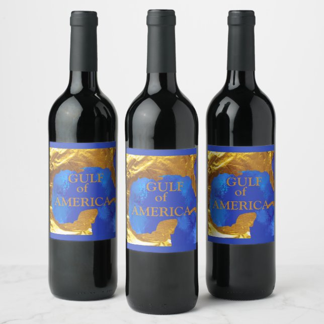 ÉTIQUETTE POUR BOUTEILLES DE VIN GOLFE D'AMÉRIQUE (Bouteilles)