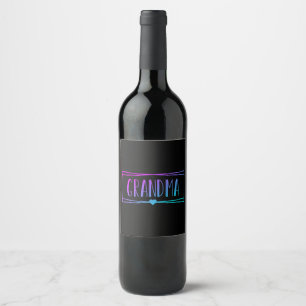 Étiquette Pour Bouteilles De Vin Grandma Gigi Grandmère cadeaux