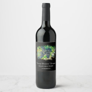 Étiquette Pour Bouteilles De Vin *~* Grappe de raisins de cave Vignoble AR21 Vignob