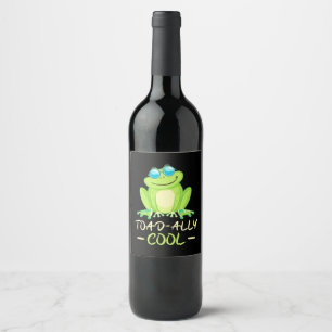 Étiquette Pour Bouteilles De Vin Grenouille Toadal Cool