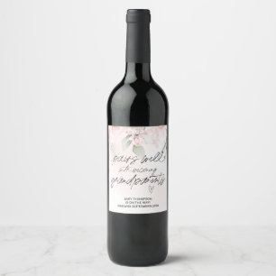 Étiquette Pour Bouteilles De Vin Grossesse Faire-part grand-parents