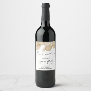 Étiquette Pour Bouteilles De Vin Grossesse Faire-part grand-père