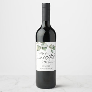 Étiquette Pour Bouteilles De Vin Grossesse Nouveau bébé sur le chemin Faire-part Ma