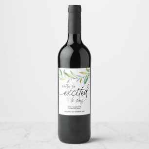 Étiquette Pour Bouteilles De Vin Grossesse Nouveau bébé sur le chemin Faire-part ma