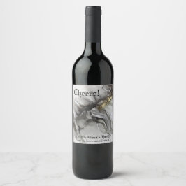Étiquette Pour Bouteilles De Vin Grunge personnalisé Black Gold