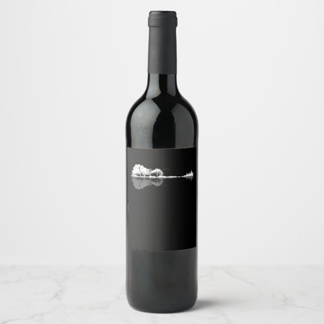 Étiquette Pour Bouteilles De Vin Guitar Lover | Guitar & Natural Venin (Devant)