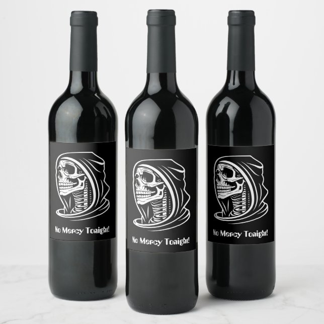 Étiquette Pour Bouteilles De Vin Halloween Grim Reaper Mode Partie (Bouteilles)