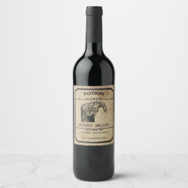 Étiquette Pour Bouteilles De Vin Halloween Zombie Respiration Apothecary Vin Étique