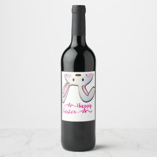ÉTIQUETTE POUR BOUTEILLES DE VIN HAPPY EASTER
