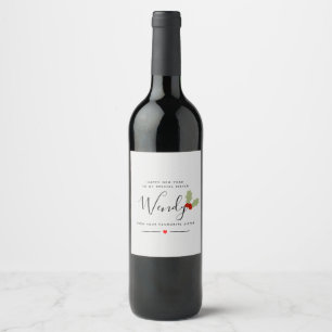 Étiquette Pour Bouteilles De Vin Happy New YEAR sister