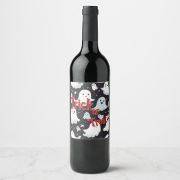 Étiquette Pour Bouteilles De Vin Hauned House Trick Treat Halloween