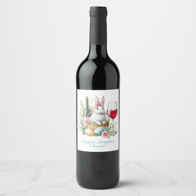 Étiquette Pour Bouteilles De Vin Hippie, optimisme, applaudissements (Devant)