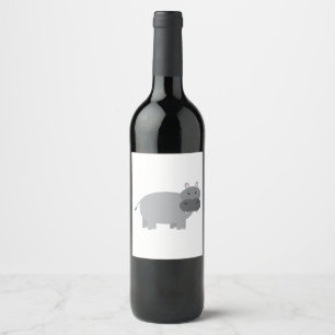 Étiquette Pour Bouteilles De Vin Hippopotame