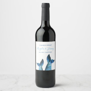 Étiquette Pour Bouteilles De Vin Histoires de baleines bleues