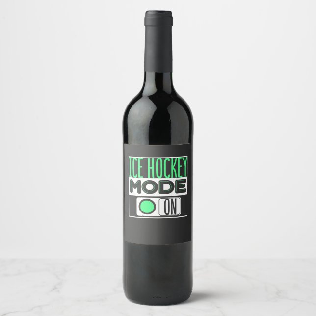 Étiquette Pour Bouteilles De Vin Hockey sur glace (Devant)