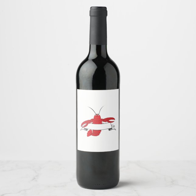 Étiquette Pour Bouteilles De Vin Homard (Devant)