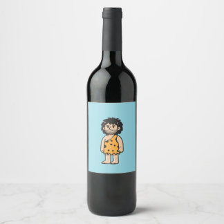 Étiquette Pour Bouteilles De Vin homme de la grotte de Throk