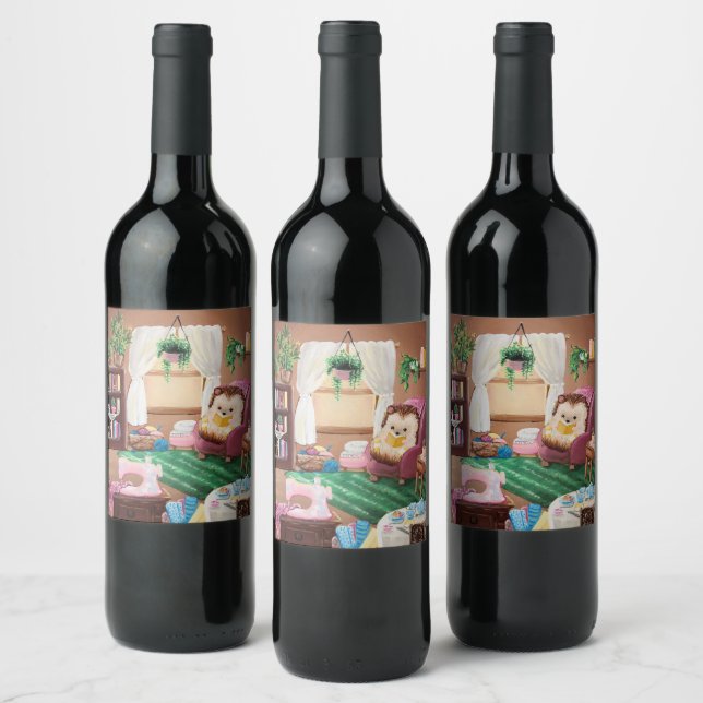 Étiquette Pour Bouteilles De Vin Hygge Hedgehog (Bouteilles)