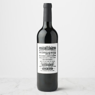 Étiquette Pour Bouteilles De Vin I. A. Lucky Brother Christmas