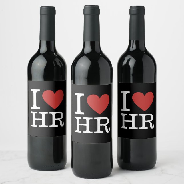 Étiquette Pour Bouteilles De Vin I ❤️ Love HR - Département RH - (Bouteilles)