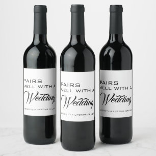 Étiquette Pour Bouteilles De Vin Il s'accorde bien avec la planification d'un maria