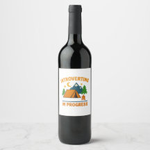 Introversion en cours | Étiquette de vin personnal